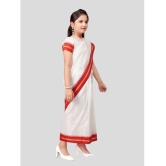 Aarika - White Silk Girls Saree ( Pack of 1 ) - None