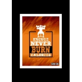 Gym Motivational Quotes White Wall Frame @ Factory price 14X18