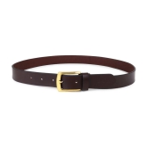 Loopa - Brown 100% Leather Mens Formal Belt ( Pack of 1 ) - None