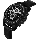 Swisstyle Black Leather Analog Mens Watch