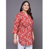 Tissu Cotton Printed Straight Women's Kurti - Maroon ( Pack of 1 ) - None