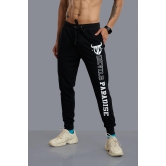 Devils Swag Printed Black Joggers for Men M