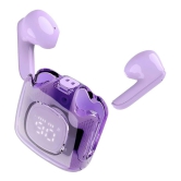 VEhop with Digital Display Bluetooth True Wireless (TWS) In Ear 30 Hours Playback Fast charging,Dual pairing IPX4(Splash & Sweat Proof) Purple