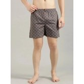 broon Pack of 3 Cotton Mens Boxer- ( Brown,Grey,Dark grey ) Boxer Shorts - None