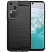 NBOX Hybrid Covers Compatible For Rubber Vivo V30 5G ( Pack of 1 ) - Black