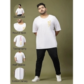 Rigo Cotton Oversized Fit Printed Half Sleeves Mens T-Shirt - Off White ( Pack of 1 ) - None