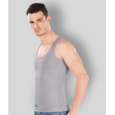 Dermawear - Light Grey Cotton Blend Men's Vest  ( Pack of 1 ) - XL