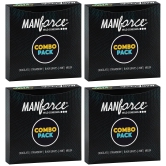 MANFORCE Combo Pack Chocolate Strawberry Coffee Black Grapes Melon Condom  20 Pcs x Pack of 4