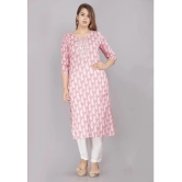 JC4U - Pink Cotton Womens Straight Kurti ( Pack of 1 ) - None