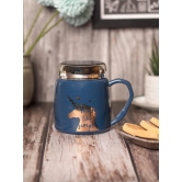 Keep Like Simple Coffee Mug With Lid -  Blue, 360Ml