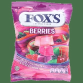 Nestle Fox Crystal Clear Berries Candy - With Black Cherry, Wild & Rasp Berry, 90 G Pouch