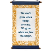 Indigifts Inspirational Quote Printed Canvas Scroll for Home 9.5 X 17 Inches | Motivational Wall Hanging for Living Room, Farewell Gift for Office Friend, Gift for Birthday, Happy Quotes Wall Dcor