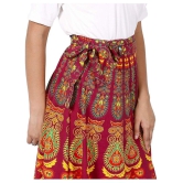 Rangun Cotton A-Line Skirt - Maroon - 29-32