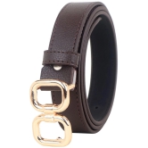 Zacharias - Gold Faux Leather Mens Casual Belt ( Pack of 1 ) - None