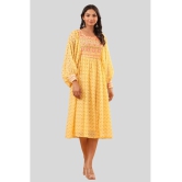 Juniper - Yellow Georgette Womens Fit & Flare Dress ( Pack of 1 ) - None