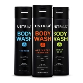 Ustraa Body Wash 750ml - Green Clay, Activated Charcoal and Taurine