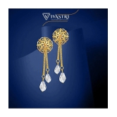 VIVASTRI Golden Drop Earrings ( Pack of 2 ) - Golden