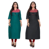 Rangrasiya Multicolor Cotton Straight Kurti - M