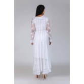 Ladies New Fashion Semi Georgette Hand Chikankari Kurti