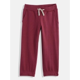 Girls Solid Cotton Track Pants