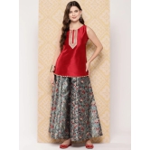 Women Printed Ethnic Top with Palazzos