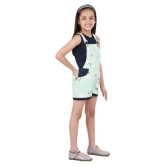 Kids Cave - Light Green Cotton Girls Dungarees ( ) - None