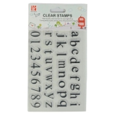 Clear Rubber Stamp, Used in Textile & Block Printing, Card & Scrap Booking Making (Small Alphabet)