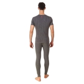 Hap Kings - Grey Cotton Blend Mens Thermal Sets ( Pack of 1 ) - None