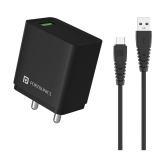 Portronics - Type C 3A Wall Charger - Black