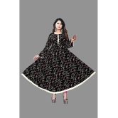 haya fashion - Black Rayon Womens Anarkali Kurti ( Pack of 1 ) - None