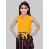 Arshia Fashions - Yellow Cotton Blend Girls Jumpsuit ( Pack of 1 ) - None