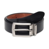 samtroh - Black Leather Mens Casual Belt ( Pack of 1 ) - None