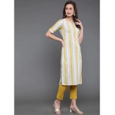 Antaran Cotton Striped Straight Womens Kurti - White ( Pack of 1 ) - None