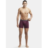 Jockey 8009 Men Super Combed Cotton Rib Solid Boxer Brief - Wine Tasting - None