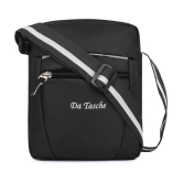 Da Tasche Twill SLing Bag Polyester Black Passport Holder - Black