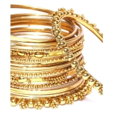 YouBella Stylish Traditional Jewellery Gold Plated Bangle Set for Women (Golden)(YBBN_91103_2.4) - None