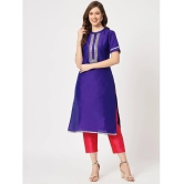 Pannkh Womens Festive Embroidered Kurta With Constrasting Pants - None