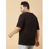 Rigo Cotton Oversized Fit Printed Half Sleeves Mens T-Shirt - Black ( Pack of 1 ) - None