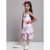 MINI & MING Girls Layered Georgette Fit & Flare Floral Midi Dress