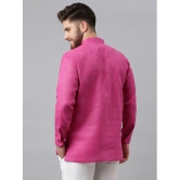 KLOSET By RIAG - Magenta Cotton Men's Shirt Style Kurta ( Pack of 1 ) - None