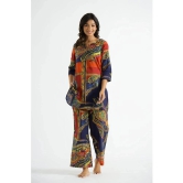 Label Flavia Multi Color Printed Pant Top Set - None