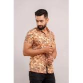 Frionkandy 100% Cotton Regular Fit Printed Half Sleeves Mens Casual Shirt - Yellow ( Pack of 1 ) - None