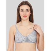 ILRASO Pack of 1 Cotton Non Padded Womens T-Shirt Bra ( Light Grey ) - None