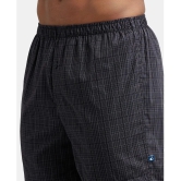 Jockey 8222 Men Super Combed Cotton Woven Checkered Inner Boxers - Seaport Teal & Black (Pack of 2) - None