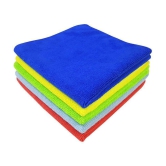 SOFTSPUN Microfiber Cloth - 5 pcs - 40x40 cms - 340 GSM Multicolor - Thick Lint & Streak-Free Multipurpose Cloths - Automotive Microfibre Towels for Car Bike Cleaning Polishing Washing & Det