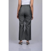 women pant for women western wear party wear Stylish Dark Grey Cotton Denim Silk  Pant (OTL-PNT-1004)-Grey / XXL