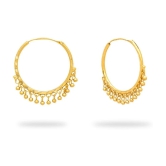 LUV FASHION Golden Bali Earrings ( Pack of 1 ) - Golden