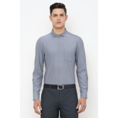 Men Blue Regular Fit Formal Full Sleeves Formal Shirt