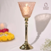 Enhance Peach Candle Holder | Hurricane