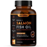 Nirvasa Salmon Fish Oil Triple Strength Softgel Capsule, for Healthy Heart, Brain and Eyes, enriched with Fish Oil 1250mg (1 X 60 Softgel Capsule)